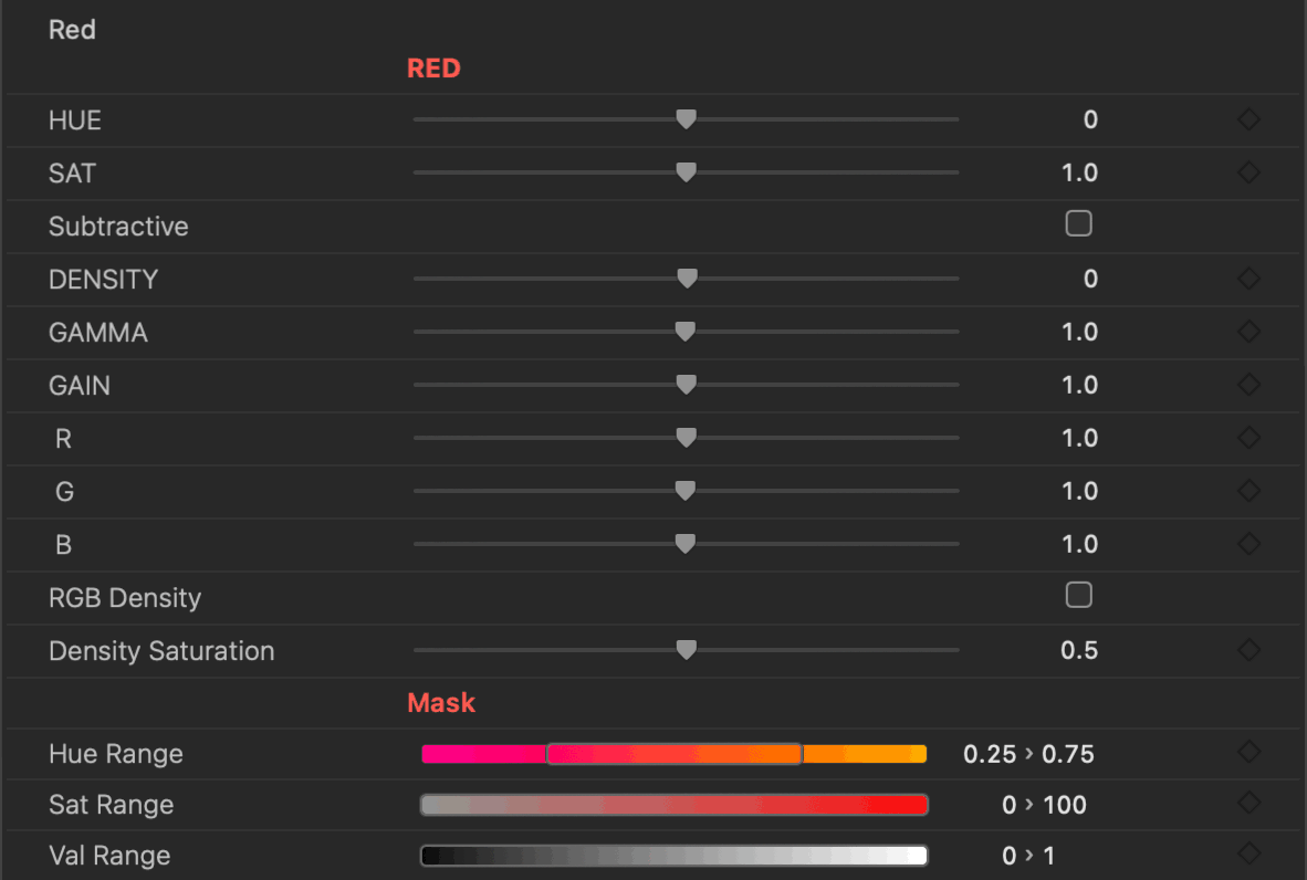 Hue Finesse Controls