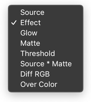 Super Glow View Menu